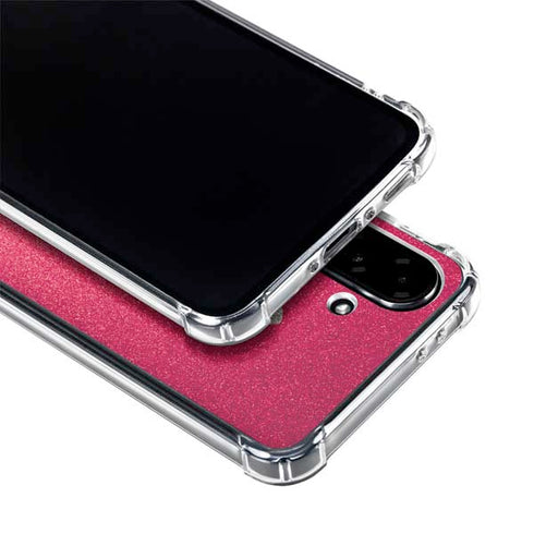 Pink Glitter Music Note Galaxy A36 5G Clear Case
