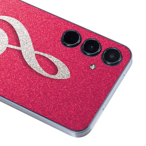 Pink Glitter Music Note Galaxy A36 5G Skin