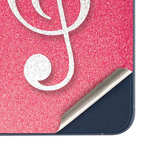 Pink Glitter Music Note Galaxy A36 5G Skin