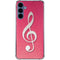 Pink Glitter Music Note Galaxy A55 5G Clear Case