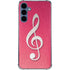 Pink Glitter Music Note Galaxy A55 5G Clear Case