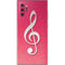 Pink Glitter Music Note Galaxy Note 10 Plus Skin