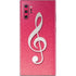 Pink Glitter Music Note Galaxy Note 10 Plus Skin