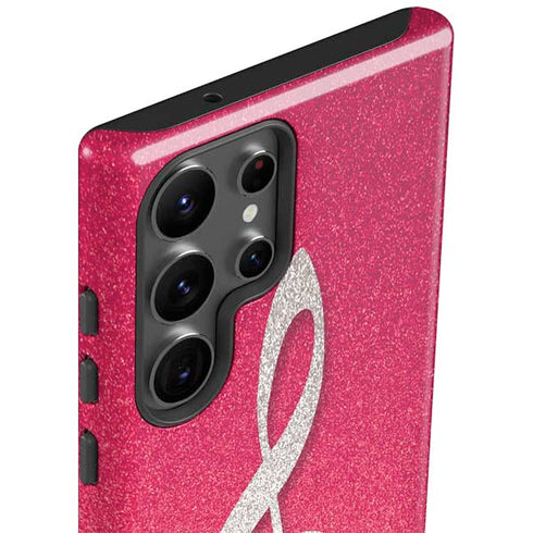 Pink Glitter Music Note Galaxy S23 Ultra Pro Case