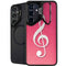 Pink Glitter Music Note Galaxy S24 FE Kickstand Case