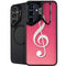 Pink Glitter Music Note Galaxy S25 Kickstand Case