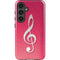 Pink Glitter Music Note Galaxy S25 Plus Impact Case