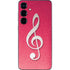Pink Glitter Music Note Galaxy S24 Plus Skin