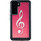 Pink Glitter Music Note Galaxy S24 Plus Waterproof Case