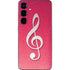 Pink Glitter Music Note Galaxy S24 Skin