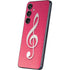 Pink Glitter Music Note Galaxy S25 Skin