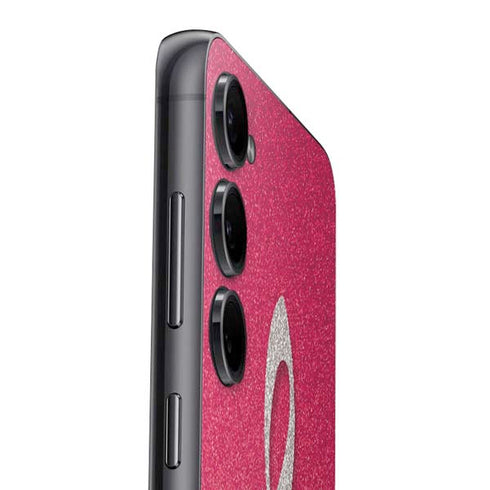 Pink Glitter Music Note Galaxy S25 Skin