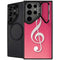 Pink Glitter Music Note Galaxy S24 Ultra Kickstand Case