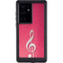 Pink Glitter Music Note Galaxy S24 Ultra Waterproof Case