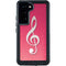 Pink Glitter Music Note Galaxy S24 Waterproof Case