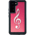 Pink Glitter Music Note Galaxy S24 Waterproof Case