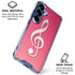 Pink Glitter Music Note Galaxy S25 Plus Clear Case