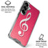 Pink Glitter Music Note Galaxy S26 Plus Clear Case