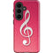 Pink Glitter Music Note Galaxy S26 Plus Impact Case