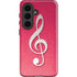 Pink Glitter Music Note Galaxy S26 Plus Impact Case