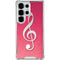 Pink Glitter Music Note Galaxy S26 Ultra Clear Case
