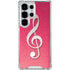 Pink Glitter Music Note Galaxy S26 Ultra Clear Case