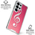 Pink Glitter Music Note Galaxy S26 Ultra Clear Case