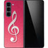 Pink Glitter Music Note Galaxy Z Fold5 5G Skin