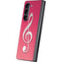Pink Glitter Music Note Galaxy Z Fold5 5G Skin