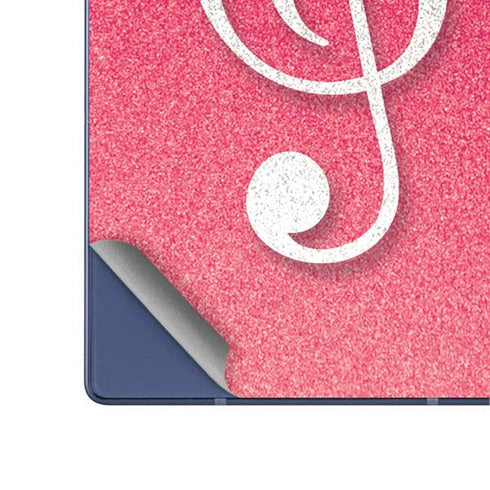 Pink Glitter Music Note Galaxy Z Fold6 Skin