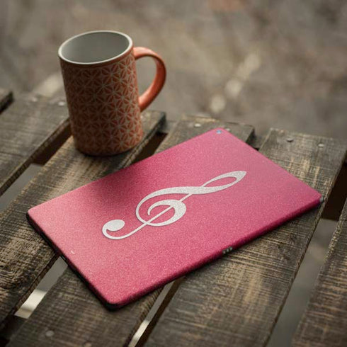 Pink Glitter Music Note iPad Skins