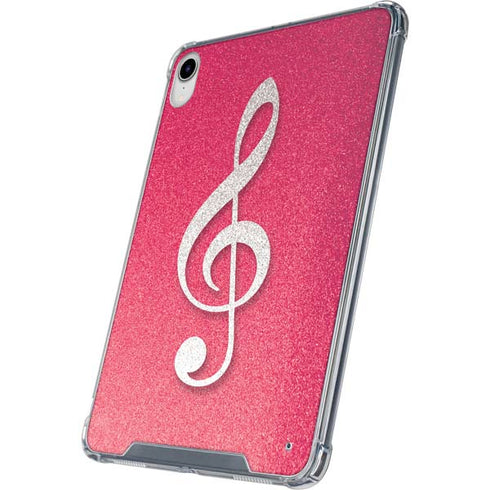 Pink Glitter Music Note iPad 11th Gen (2025) Clear Case
