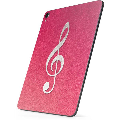 Pink Glitter Music Note Apple iPad Pro Skin