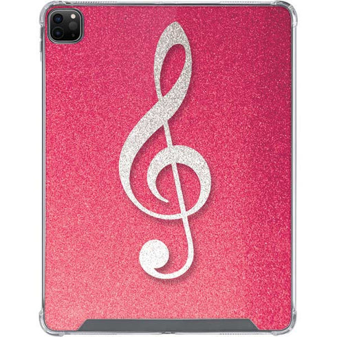 Pink Glitter Music Note iPad Cases