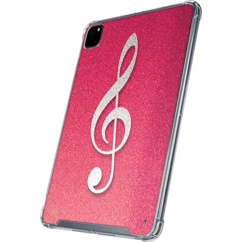 Pink Glitter Music Note iPad Cases
