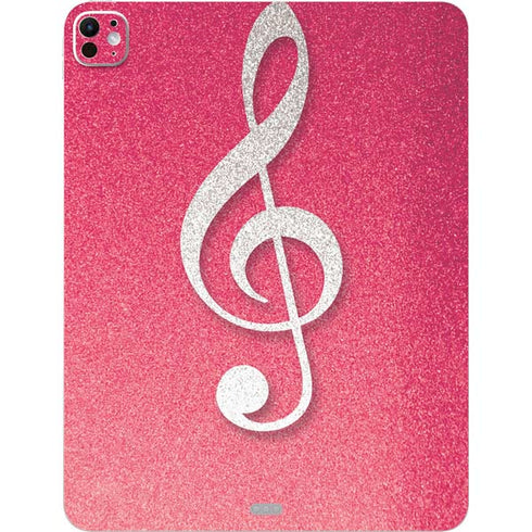 Pink Glitter Music Note iPad Pro 13in M4 (2024) Skin
