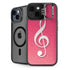 Pink Glitter Music Note iPhone 14 Kickstand Case