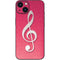 Pink Glitter Music Note iPhone Skins