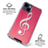 Pink Glitter Music Note iPhone 15 Clear Case