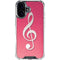 Pink Glitter Music Note iPhone 16 Clear Case
