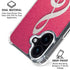Pink Glitter Music Note iPhone 16 Clear Case