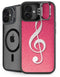 Pink Glitter Music Note iPhone 16 Kickstand Case