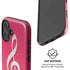 Pink Glitter Music Note iPhone 16 Magsafe Impact Case