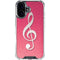 Pink Glitter Music Note iPhone 16 Plus Clear Case