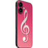 Pink Glitter Music Note iPhone 16 Plus Skin