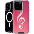 Pink Glitter Music Note iPhone 16 Pro MagSafe Case