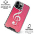 Pink Glitter Music Note iPhone 16 Pro Max Clear Case