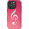 Pink Glitter Music Note iPhone 16 Pro Max Impact Case