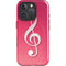 Pink Glitter Music Note iPhone 16 Pro Max Magsafe Impact Case