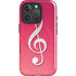 Pink Glitter Music Note iPhone 16 Pro Max Magsafe Impact Case